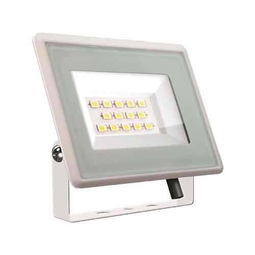 10W LED strålkastare, vit - IP65, 750lm, 4000K, utomhus