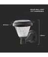 0,8W Solara LED vägglampa med sensor och solcell - CCT, RF fjärrkontroll, IP44, svart, 16x23 cm