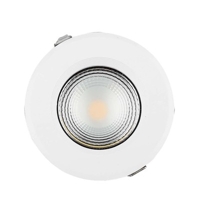 30W Ø22cm LED infälld panel - 120lm/W, kallvit, hål: Ø20,7 cm, mått: Ø22 cm, vit kant