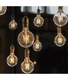 E27 10W LED filament glob lampa - G125, 1055lm, klart glas, 125x173mm