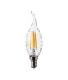 E14 4W LED flamlampa - Koltråd, kronljus med twist och flamform