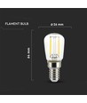 ST26 LED-lampa 2W - Filament, 4000K