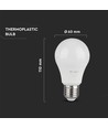 3 st. E27 10,5W LED lampa - A60, matt glas, 4000K, 1055lm, 3-pack