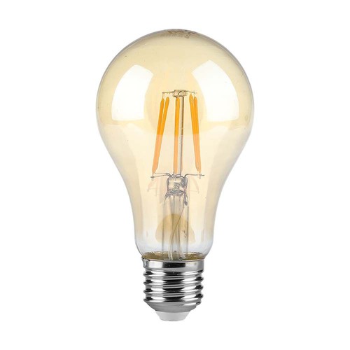 E27 10W LED filament lampa - A67, Amber glas, 2200K, 950lm