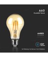 E27 10W LED filament lampa - A67, Amber glas, 2200K, 950lm