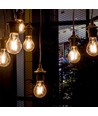 E27 12W LED-lampa - A60, filament, bärnstensfärgat glas, extra varm 2200K