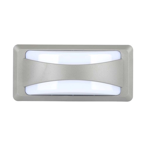 12W LED Bulkhead Softlight - IP65, 1160lm, grå, utomhus vägglampa
