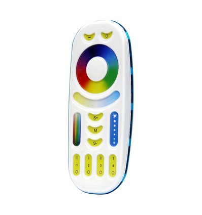 Touch fjärrkontroll för RGB+CCT LED strips - 4 zoner, vit, touchkontroll