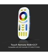 Touch fjärrkontroll för RGB+CCT LED strips - 4 zoner, vit, touchkontroll