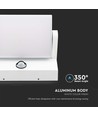17W LED vägglampa med sensor - IP65, 2580lm, vit, 3000K, PIR sensor