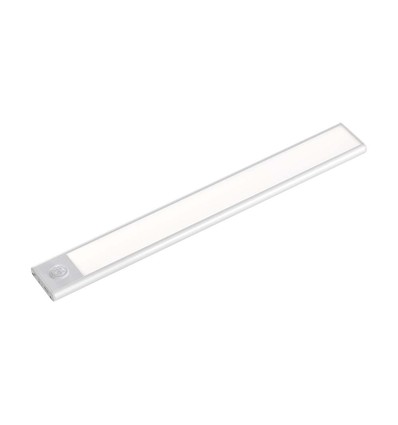 40cm 2W LED skåpsbelysning med PIR sensor, 5V - Silver, 2200mA batteri, IP20, 3000K