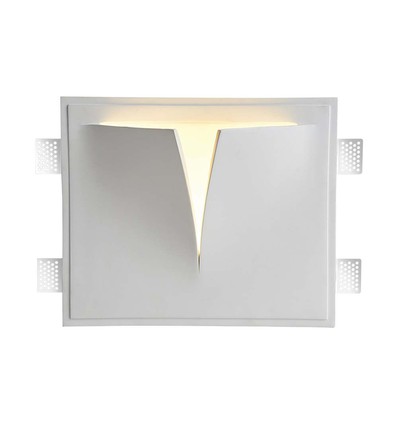 G9 gips vägglampa - Vit, 31x26cm, utan ljuskälla, IP20 inomhus