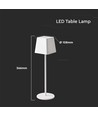 Uppladdningsbar LED bordslampa Inne/ute - Vit, touch dimbar, IP54, varmvit ljus