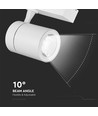 35W 3-fas skenspot - 24 grader, 6400K, vit, COB LED, 4-ledare tracklight