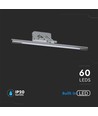 64cm tavel/spegellampa 12W LED - Krom, 3000K, vinklingsbar, inkl. ljuskälla
