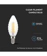 E14 4W dimbar LED kronljus - Twisted candle filament, 350lm, varmvit