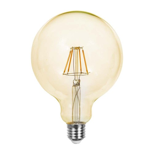 E27 12W G125 LED filament lampa - Amber glas, 2200K, 1350lm, 300° ljusspridning
