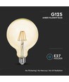 E27 12W G125 LED filament lampa - Amber glas, 2200K, 1350lm, 300° ljusspridning