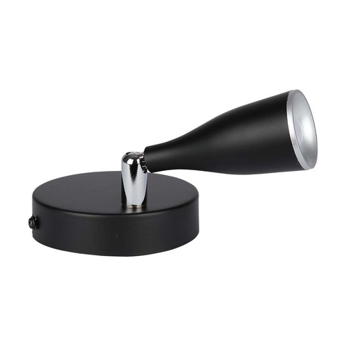 4,5W LED vägglampa - 420lm, 4000K, IP20, svart, dekorationsbelysning inomhus