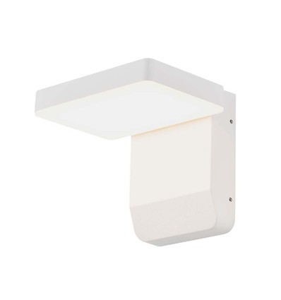 17W kvadratisk LED vägglampa - IP65, vit, 150lm/W, aluminium, inkl. ljuskälla