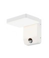 17W LED vägglampa med sensor, vit - 2580lm, IP65, 4000K, fyrkantig, PIR sensor
