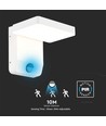 17W LED vägglampa med sensor, vit - 2580lm, IP65, 4000K, fyrkantig, PIR sensor