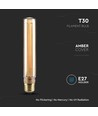 E27 2W T30 LED art filament lampa - 1800K, amber glas, vintage effekt, lasergravering
