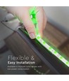 5m 3,2W/m stänksäker LED strip - Grönt ljus, IP65