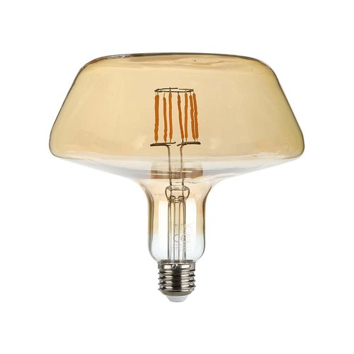 E27 8W LED filament lampa - Amber glas, 620lm, 1800K, 300° ljusspridning