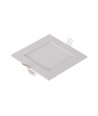 6W Fyrkantig LED infälld panel - 490lm, 6400K, Hål: 11cm, Mått: 12x12cm, inkl. driver