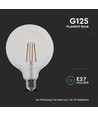 E27 12W G125 LED filament lampa - 1521lm, klart glas, 4000K