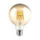V-Tac G95 8W LED globlampa - Koltråd, Ø9,5 cm, bärnstensfärgat glas, extra varm vit, 2200K, E27
