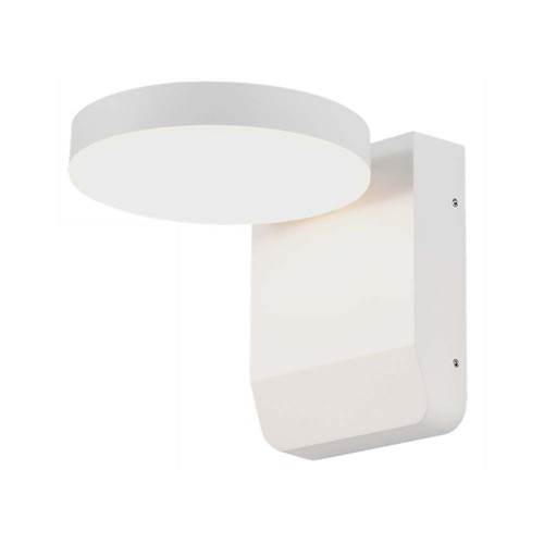 17W Rund LED vägglampa - IP65, vit, 2500lm, 4000K, fasadbelysning