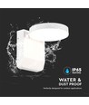 17W Rund LED vägglampa - IP65, vit, 2500lm, 3000K, fasadbelysning