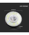 100W LED high bay, 185lm/W - Meanwell driver, dimbar, 4000K, 5 års garanti