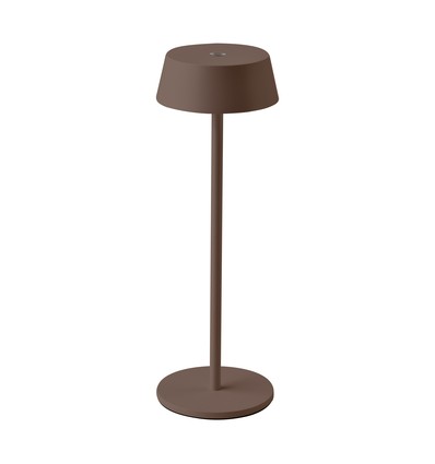 Uppladdningsbar LED bordslampa inne/ute - Cortenfärgad, touch-dimbar, IP54