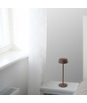 Uppladdningsbar LED bordslampa inne/ute - Cortenfärgad, touch-dimbar, IP54