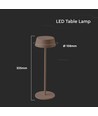 Uppladdningsbar LED bordslampa inne/ute - Cortenfärgad, touch-dimbar, IP54