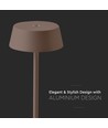 Uppladdningsbar LED bordslampa inne/ute - Cortenfärgad, touch-dimbar, IP54