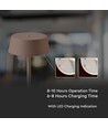 Uppladdningsbar LED bordslampa inne/ute - Cortenfärgad, touch-dimbar, IP54