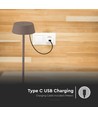 Uppladdningsbar LED bordslampa inne/ute - Cortenfärgad, touch-dimbar, IP54