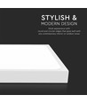 18W kvadratisk LED taklampa - IP44, 23x23cm, vit kant, kallvit, inkl. ljuskälla