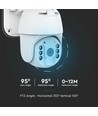 HD Smart 4G Solcells PTZ kamera med PIR sensor - Full HD, 360° pan-tilt, vit, inkl. solcellspanel