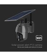 Utomhus WiFi PTZ solcellskamera - 360°, Full HD, IP65, svart