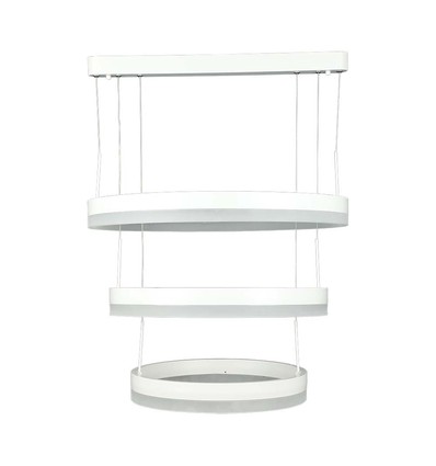 80W LED takkrona pendel - 3-stegs dimbar, 3000K, vit, 360 grader ljusspridning