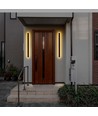 Vägglampa avlång Cortenfärgad, LED 17W - 4000K, IP65, används inomhus och utomhus.