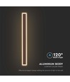 Vägglampa avlång Cortenfärgad, LED 17W - 4000K, IP65, används inomhus och utomhus.