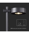 6W LED trädgårdslampa, svart - IP54, 3000K, RA90, inkl. ljuskälla