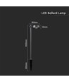 6W LED trädgårdslampa pollare, svart, 102,5 cm - IP65, RA90, 4000K, aluminium
