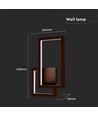 20W modern LED vägglampa - Cortenfärgad, 360°, 2400lm, IP20, 3000K, inkl. ljuskälla